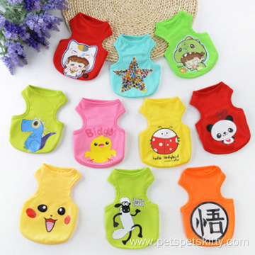 summer cartoon cute dog vest pet clothes